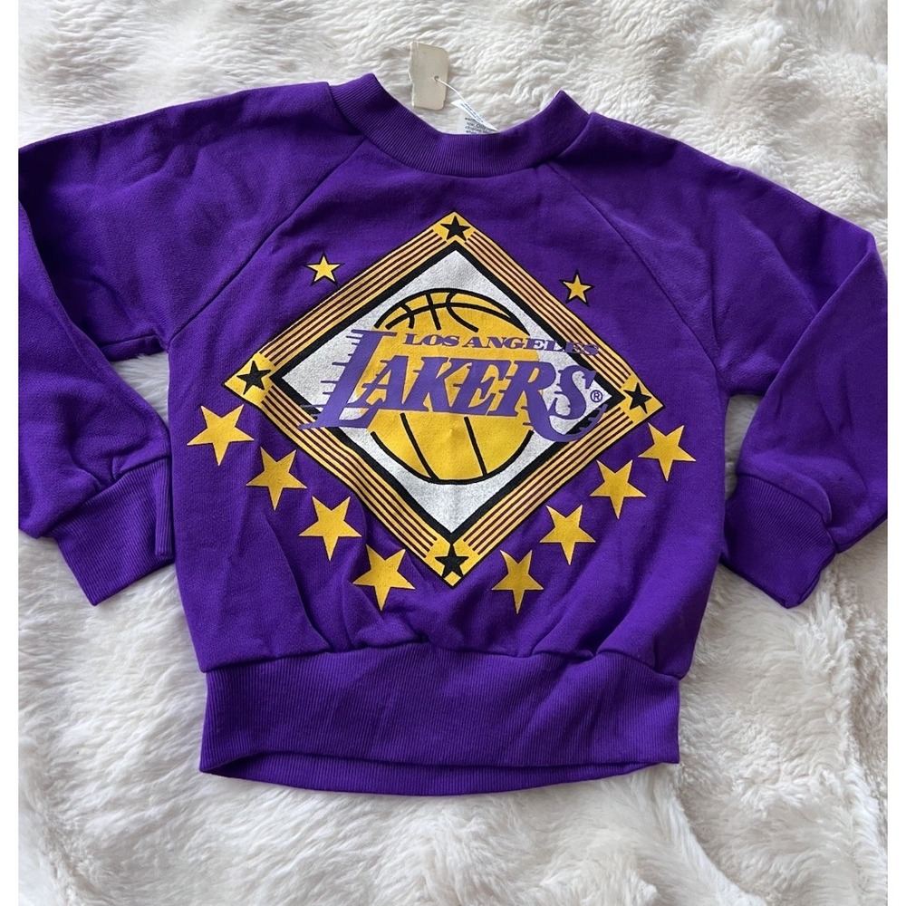 Vtg NBA Los Angeles Lakers Licensed Baby Sweatshirt 90s New Deadstock